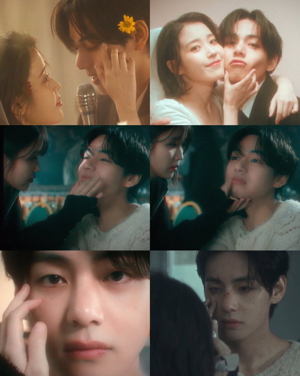 Category : IU gently holding Taehyung’s face 🥹