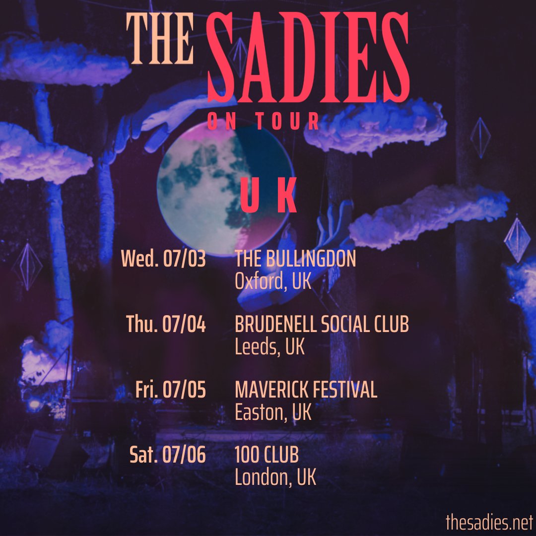 We are thrilled to announce the Sadies are heading to the UK in July. Tickets and details are at thesadies.net/tour.