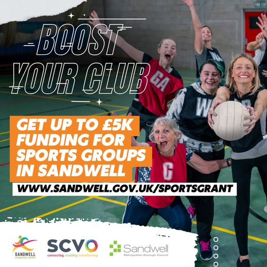 sandwellcouncil's tweet photo. ⚽️ Up to £5,000 funding is available for sports groups in Sandwell.  

🏓 If your club gets people active, you can bid for funding to help your project. Eligibility criteria applies, so get in touch with @SCVOSandwell to find out if you qualify before Monday 26 February 2024. https://t.co/9drioIC4qY