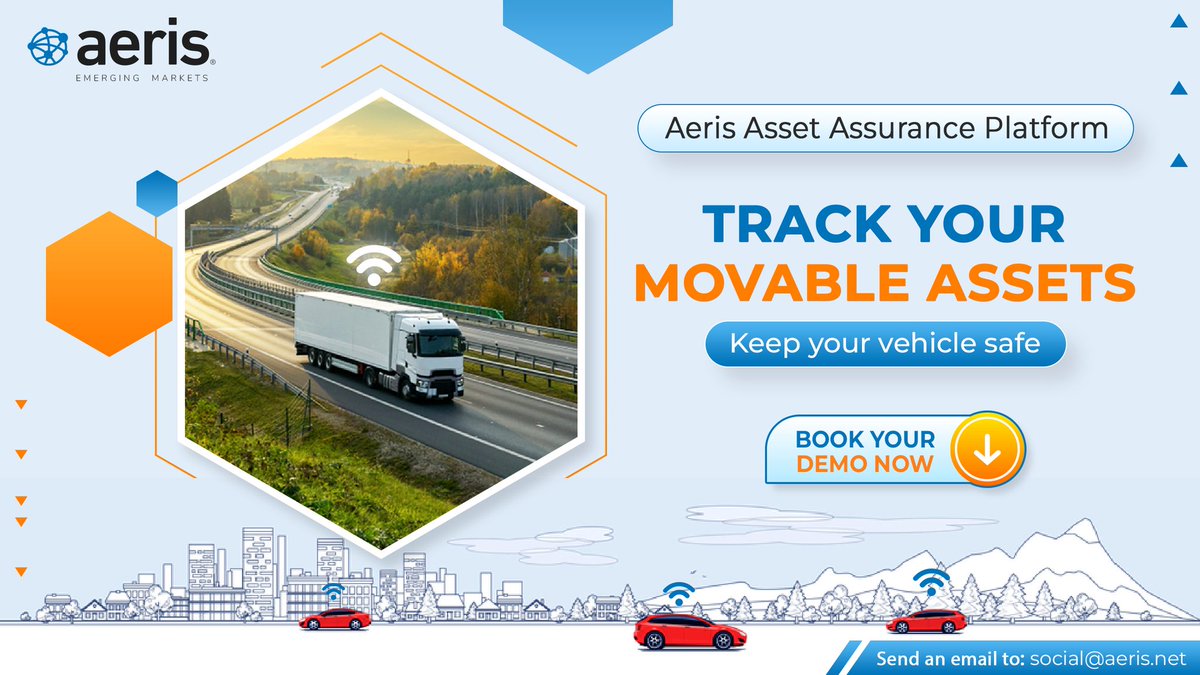 #𝗔𝗲𝗿𝗶𝘀 𝗔𝘀𝘀𝗲𝘁 𝗔𝘀𝘀𝘂𝗿𝗮𝗻𝗰𝗲 Platform has proven to be a reliable choice for #safeguarding vehicles. 𝗕𝗼𝗼𝗸 𝘆𝗼𝘂𝗿 𝗗𝗲𝗺𝗼 𝗡𝗼𝘄! 𝗦𝗲𝗻𝗱 𝗮𝗻 𝗲𝗺𝗮𝗶𝗹 𝘁𝗼: social@aeris.net

#IoT #AerisIndia #Aerissolution #AerisIoT #AerTrak #fleetoperations