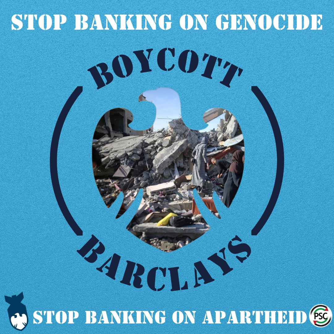 PSCupdates's tweet photo. 🚨TAKE ACTION - CLOSE YOUR BARCLAYS ACCOUNT ON 9 FEB
 
Join the #BoycottBarclays campaign and pledge to close your account with hundreds of other Barclays customers. 

Find and more and sign-up: https://t.co/uCa2mtggCF https://t.co/N1ly2DWEzg