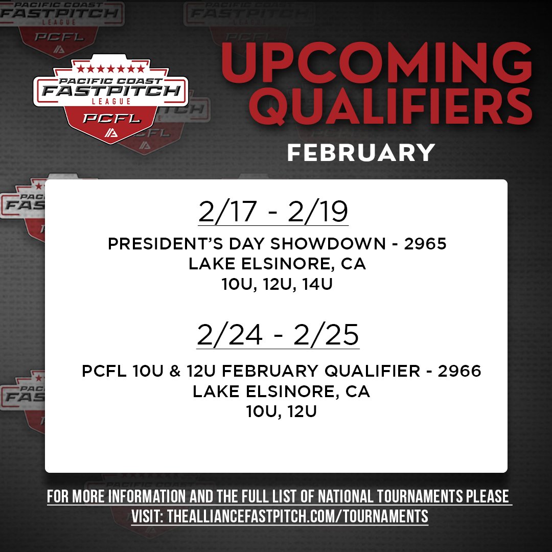 Gear up, PCFL! 🥎 February qualifiers are around the corner 🗓️ Save the dates 🔥Bring the heat