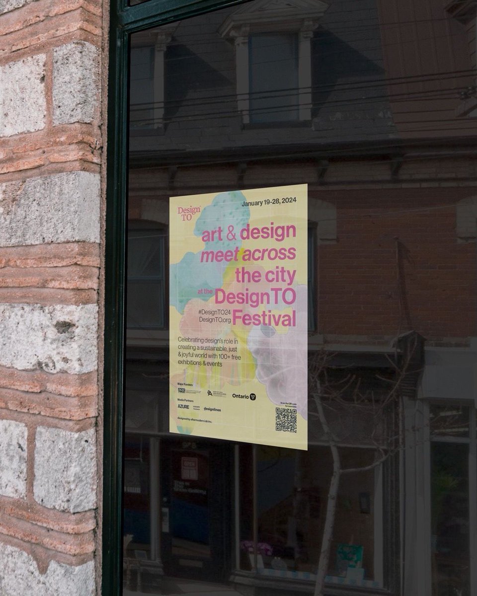 DesignApplause's tweet image. The 2024 @DesignTOFest is in full swing! 

Keep your eyes out for our 2024 Festival window clings w/ look and feel by Amir Khoshnevis and Aaryan Pashine with aftermodern.lab.

To view the schedule, visit: designto.org/2024-festival-…

#DesignTO24