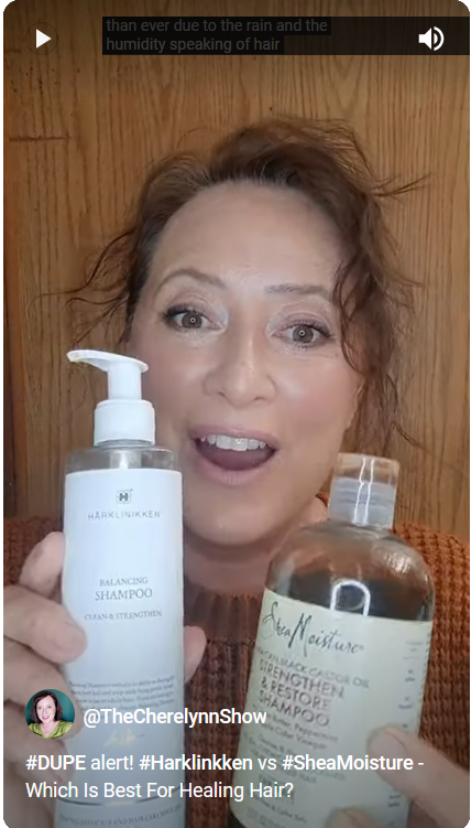 Cherelynn's tweet image. #Dupe alert! Does #Harklinikken have a drugstore brand shampoo dupe? Watch and find out! 
youtube.com/shorts/5g2qkMU…
#BblogRT