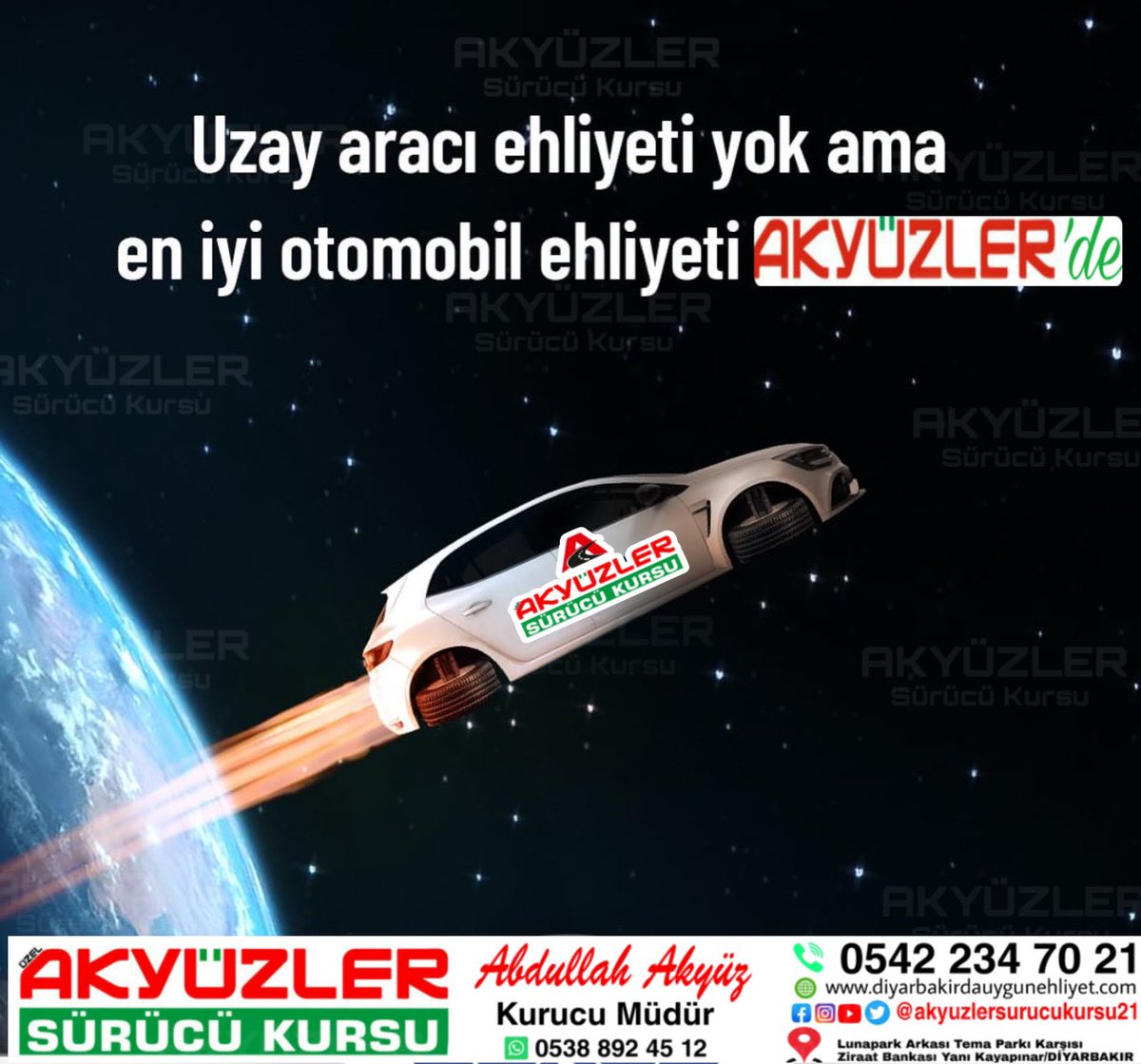 AkyuzlerMTSK's tweet photo. #Uzay aracı Ehliyeti yok ama en iyi Otomobil #ehliyet i Akyüzler Sürücü Kursunda #src #sürücükursu #ehliyet https://t.co/31LBdDZiz6