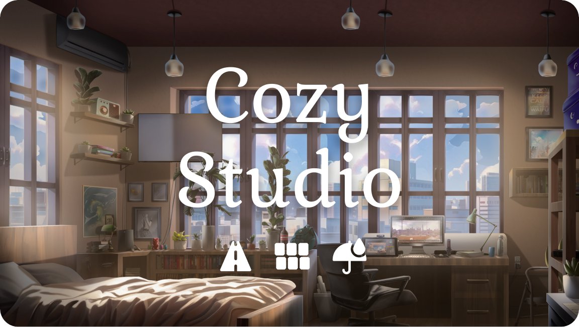 New free scene 'Cozy Studio' is now available! 🪴