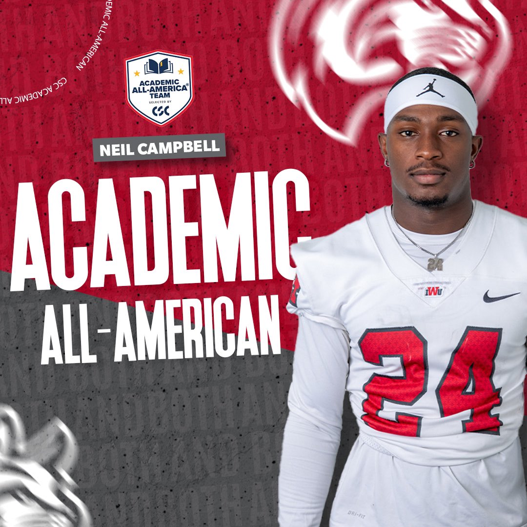 Academic All-American 😼📚

Congratulations to Levi Tidwell, Luke Bays, and Neil Campbell for being voted to the <a href="/CollSportsComm/">College Sports Communicators</a> NAIA Academic All-American Team! 👏🏈

📰 Read more at IWUWildcats.com

#BothAnd | #OneBlood