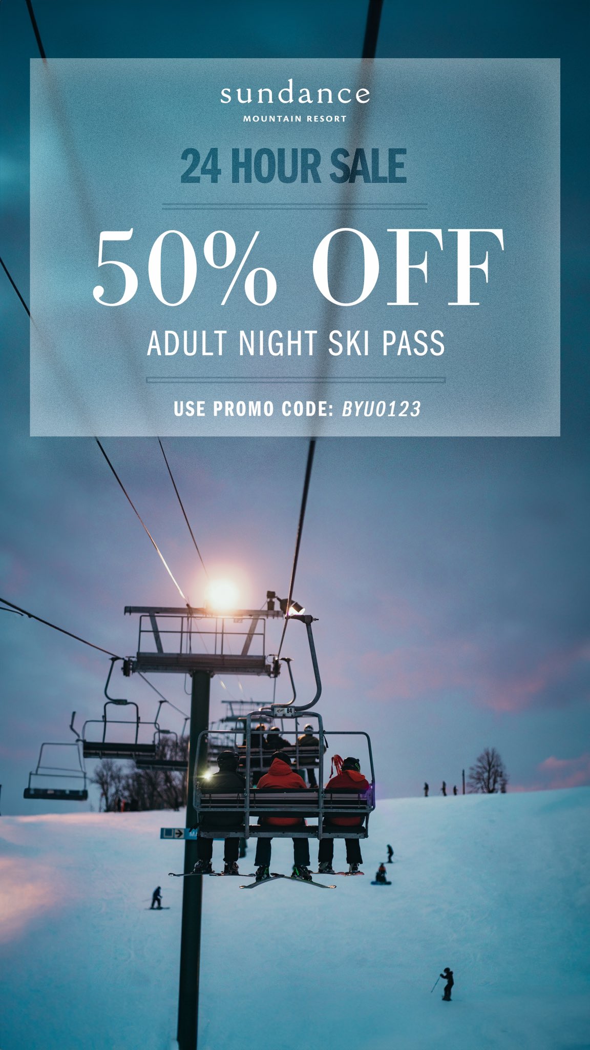 BYU Cougars on X: &ldquo;24 HOUR @SundanceResort SALE🎿 promo code 