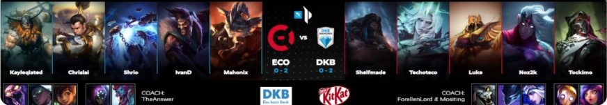 Mit diesem Draft geht es ins game gegen @DKBDiamonds 😎

Würde sagen 900IQ Draft 🤓

#ECOWIN #LeagueOfLegends
