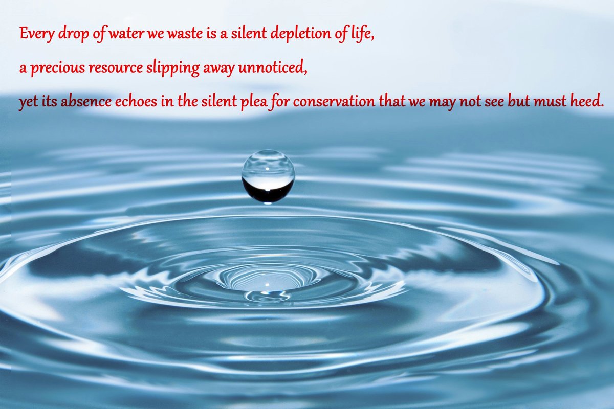 Every drop of water we waste is a silent depletion of life, a precious resource slipping away unnoticed, yet its absence echoes in the silent plea for conservation that we may not see but must heed. #water #life #environment #NatureBeauty