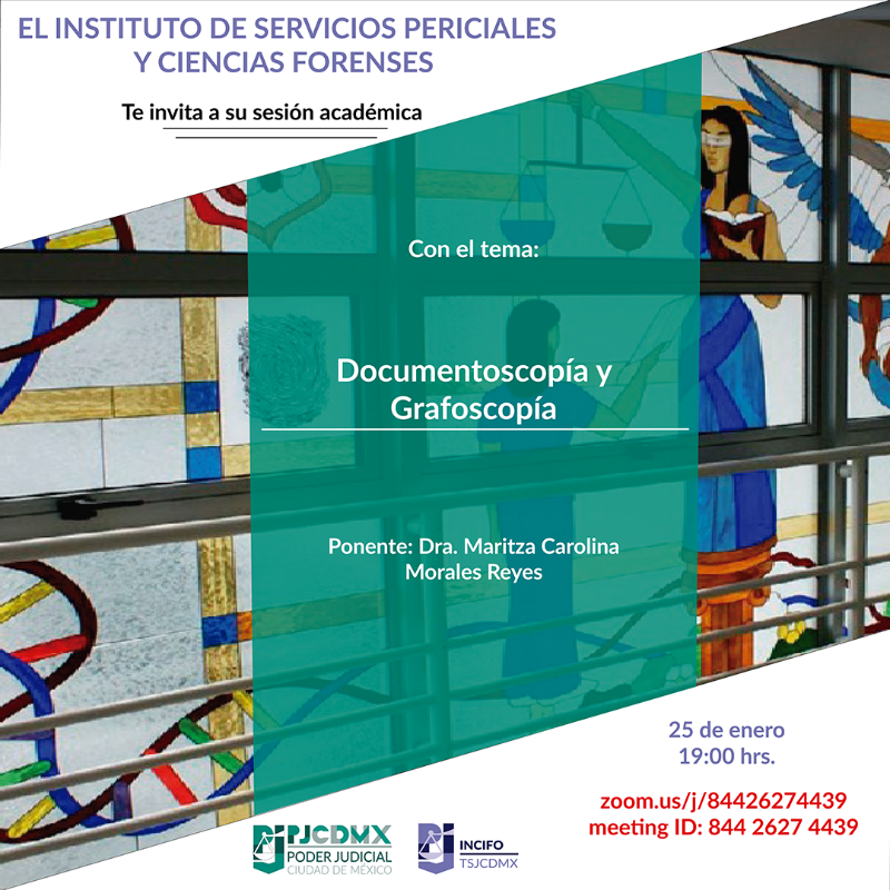 PJCDMX's tweet image. 📝👁️ Descifra los misterios detrás de la escritura y los documentos con la sesión académica #GRATUITA en #Documentoscopía y #Grafoscopía. 

Impartido por especialistas del #INCIFO  y el #PJCDMX.

📆 25 de Enero, 19:00 hrs

Zoom: zoom.us/j/84426274439

#CDMX  #CulturaJurídica