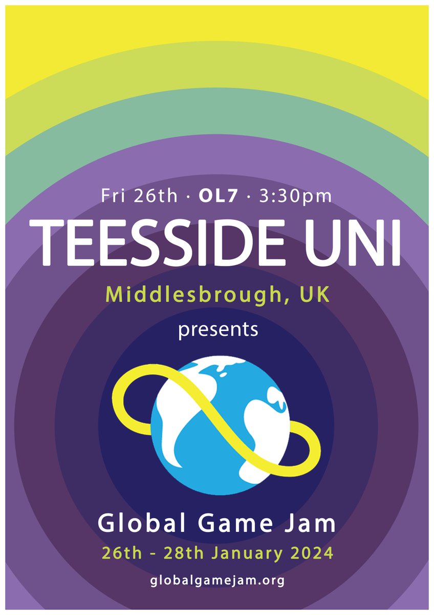 It's that time of the year again when @TeessideUni host another amazing chapter of the @globalgamejam in partnership with @UbiReflections on Friday the 26th Jan from 3:30 onwards. Interested in taking part ? then visit 👉 buff.ly/47NNxFE