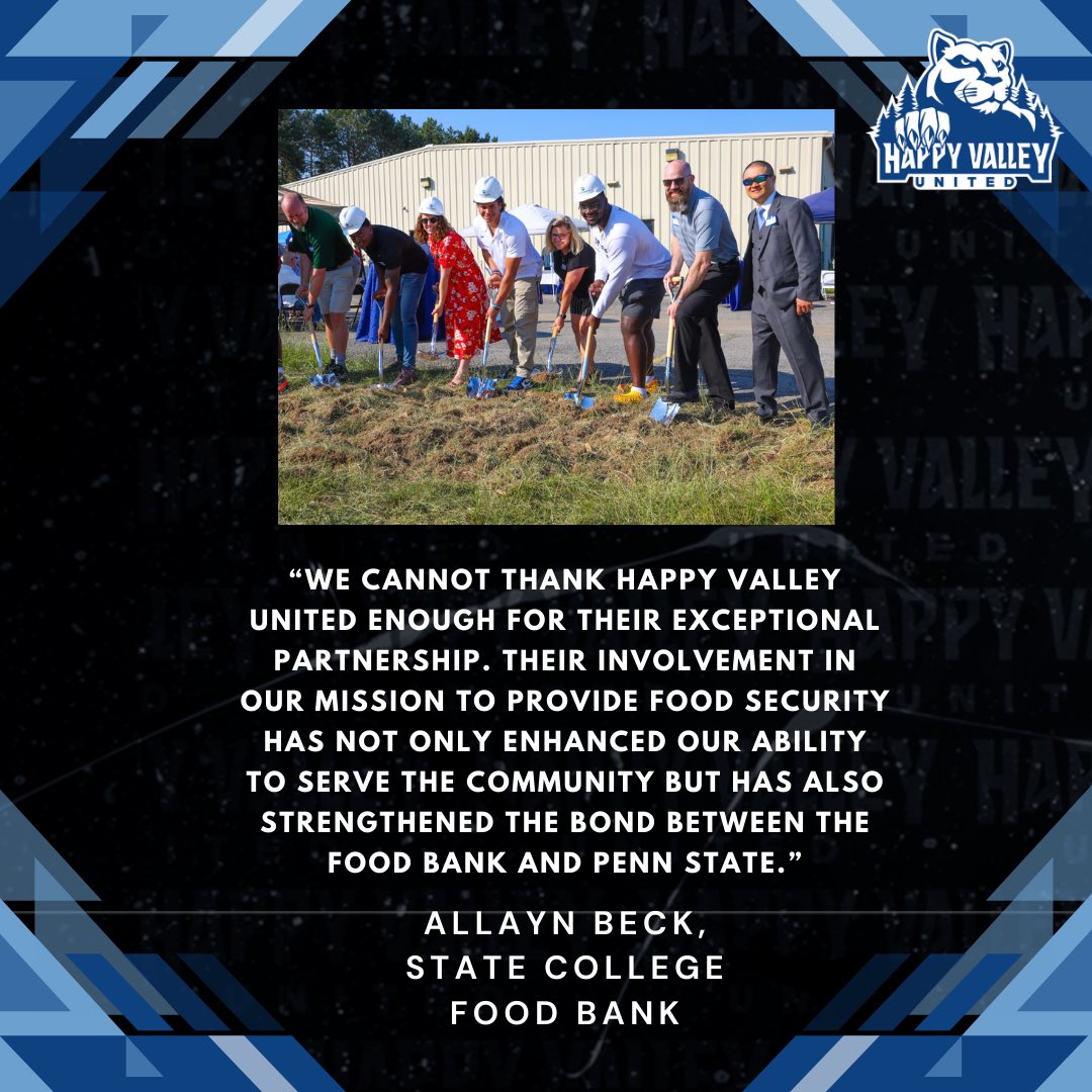 Thanks to the State College Food Bank, Penn State student-athletes used their NIL to serve their community👏 Celebrating the groundbreaking at the new location and packing donations are two of the ways the Nittany Lions made an impact🤩 #WeAre | #HappyValleyUnited #NIL