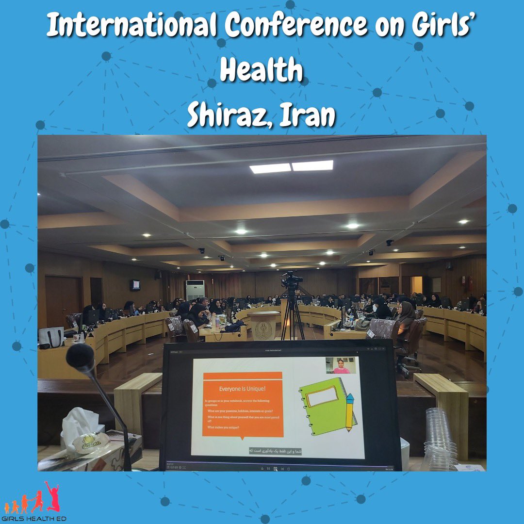 Our talented Executive Director, @PavitaSinghMPH, presented at the International Conference on Girls’ Health in Shiraz, Iran. Her presentation on #bodyimage, #selfesteem, and #goalsetting was well received by practitioners and #educators who work w/ girls and young women.