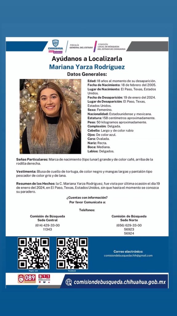 Favor de RT, ayuden a encontrar a Mariana