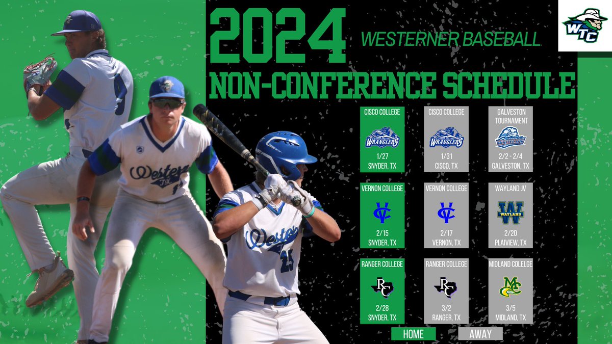🚨NON-CONFERENCE SCHEDULE RELEASE🚨

Mark your calendars  📆
We are just 4 days away from the start of Westerner Baseball ⚾ 🤠