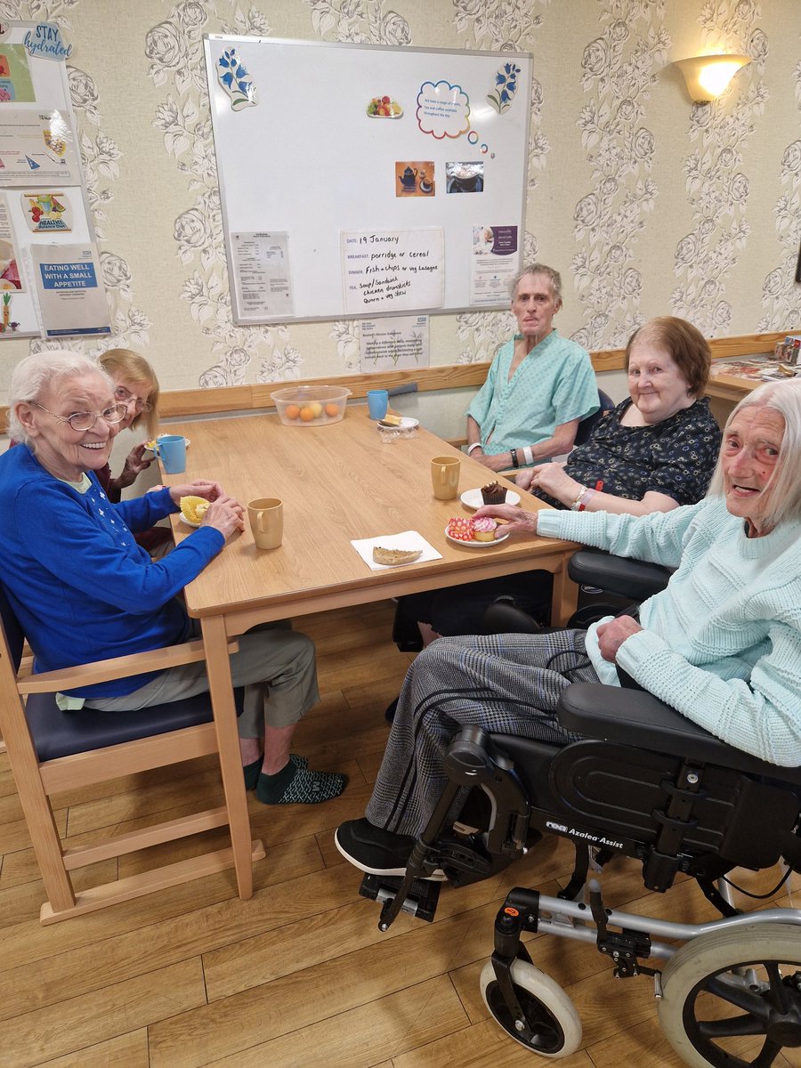 WardBluebell's tweet image. Afternoon tea at ward bluebell, patients enjoyed cakes, teacakes &amp;amp; hot drinks 😍consent given to take pictures and post on social media 👌our patients really enjoyed listening to music and interracting with each other 💙💙#gettingtogether #patientexperience