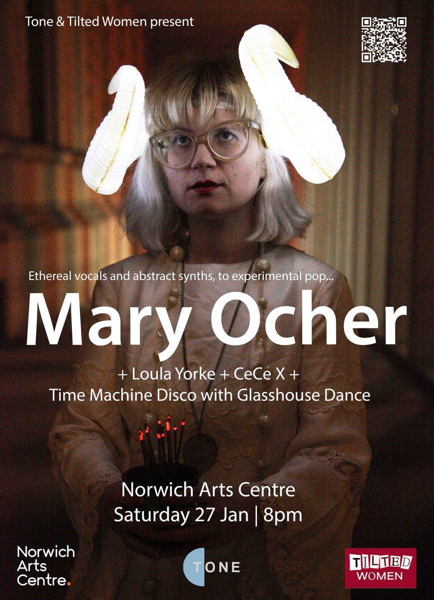 This Saturday my good friends Loula Yorke and CeCe X are playing the Norwich Arts Centre supporting the wonderfully weird Mary Ocher. I'm hoping to go - come along! <a href="/loulayorke/">𝚕𝚘𝚞𝚕𝚊 𝚢𝚘𝚛𝚔𝚎</a> <a href="/CeCeXmusic/">CeCe X</a> <a href="/NorwichArtCentr/">Norwich Arts Centre</a> #electronicmusic