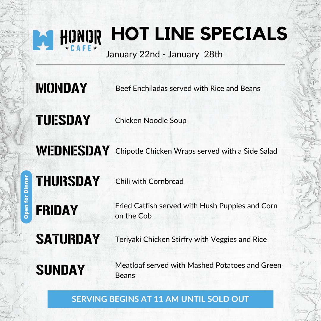 🍲✨ Today's Special: Warm your heart and soothe your soul with our comforting Chicken Noodle Soup, made with love and care. It's the perfect bowl of warmth on a chilly day. Join us and savor the goodness of homemade comfort food today! 😋

🌐 honorcafe.us