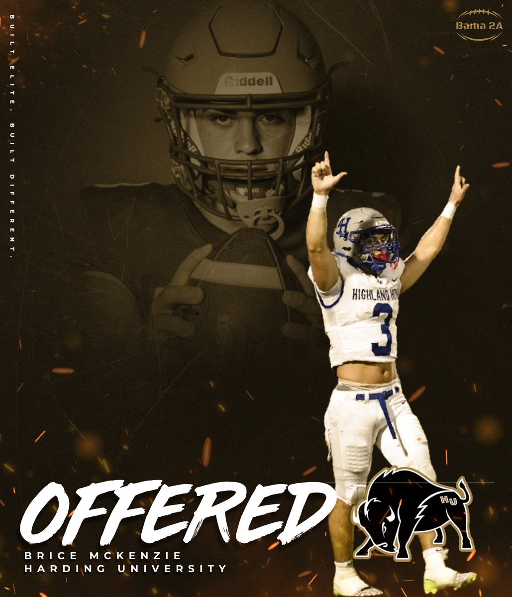 Congratulations to @BriceMckenzie4❗️ He was offered by @Harding_FB❗️