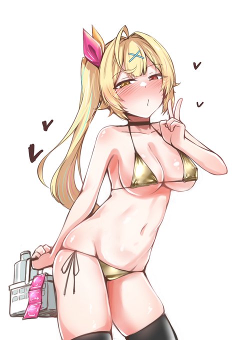 過去絵再掲
風俗シチュで個人的に一番濃くて量が出るのがhskwです
透け水着もいいけど下品なセック○用途のためだけの金ビキニ着てほしい 