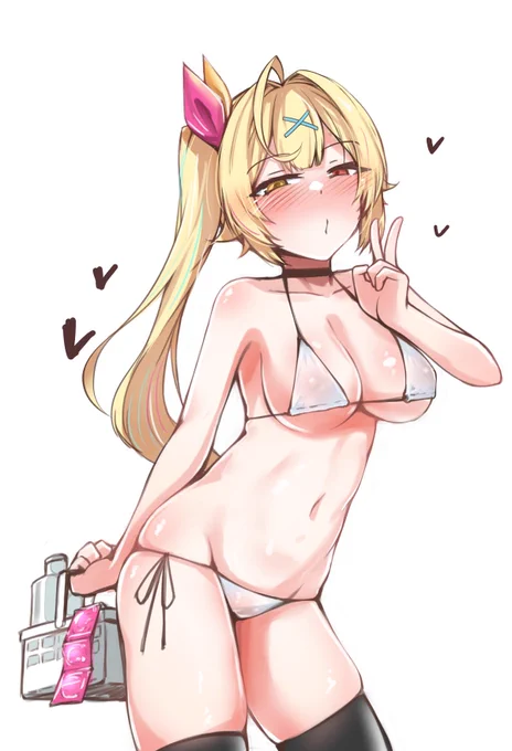 過去絵再掲 風俗シチュで個人的に一番濃くて量が出るのがhskwです 透け水着もいいけど下品なセック○用途のためだけの金ビキニ着てほしい