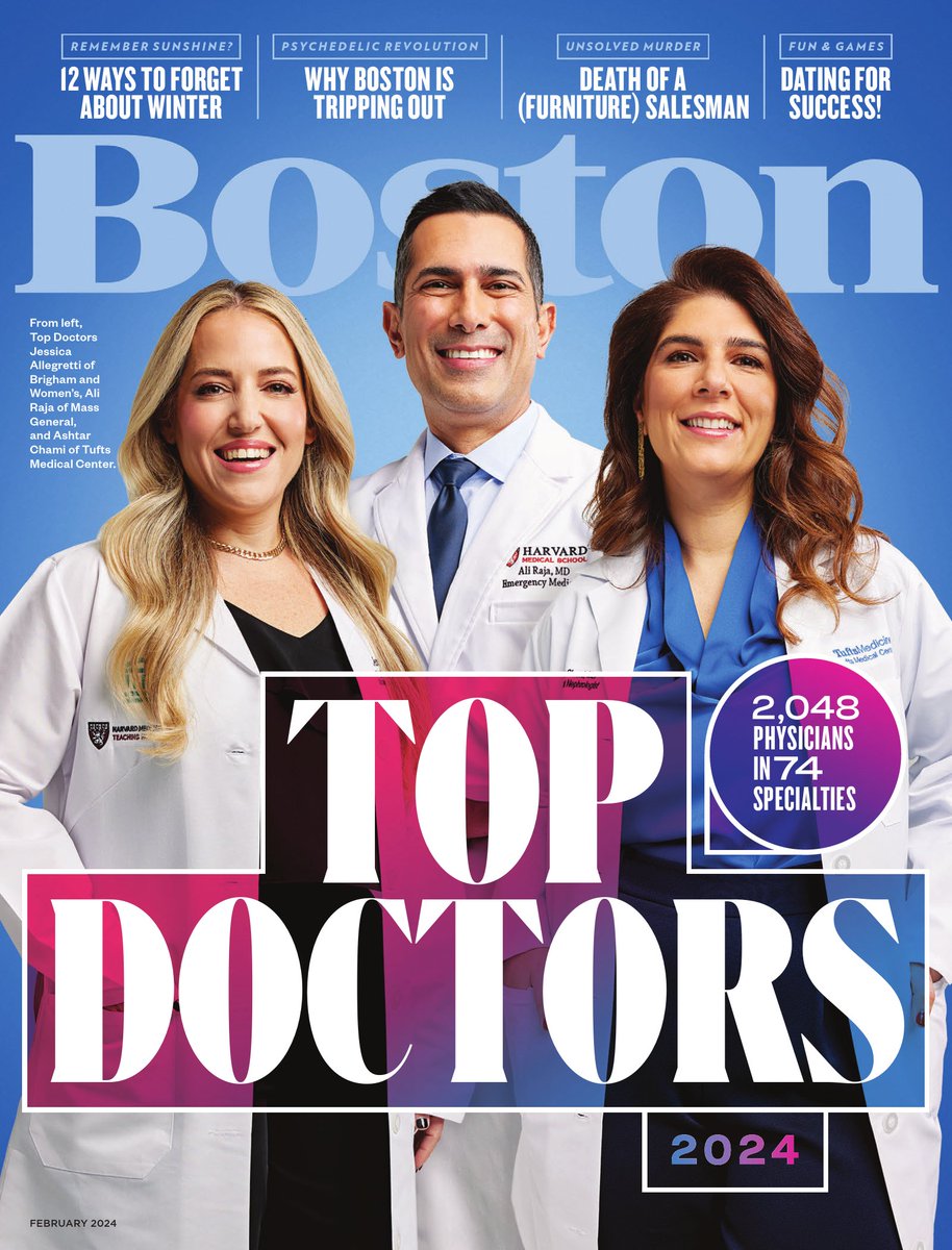 We're incredibly proud of the many Brigham physicians who were recognized on @BostonMagazine's 2024 Top Doctors list! The magazine highlighted several @MassGenBrigham doctors across various specialties as exemplary leaders in their fields. spklr.io/6019WnEV