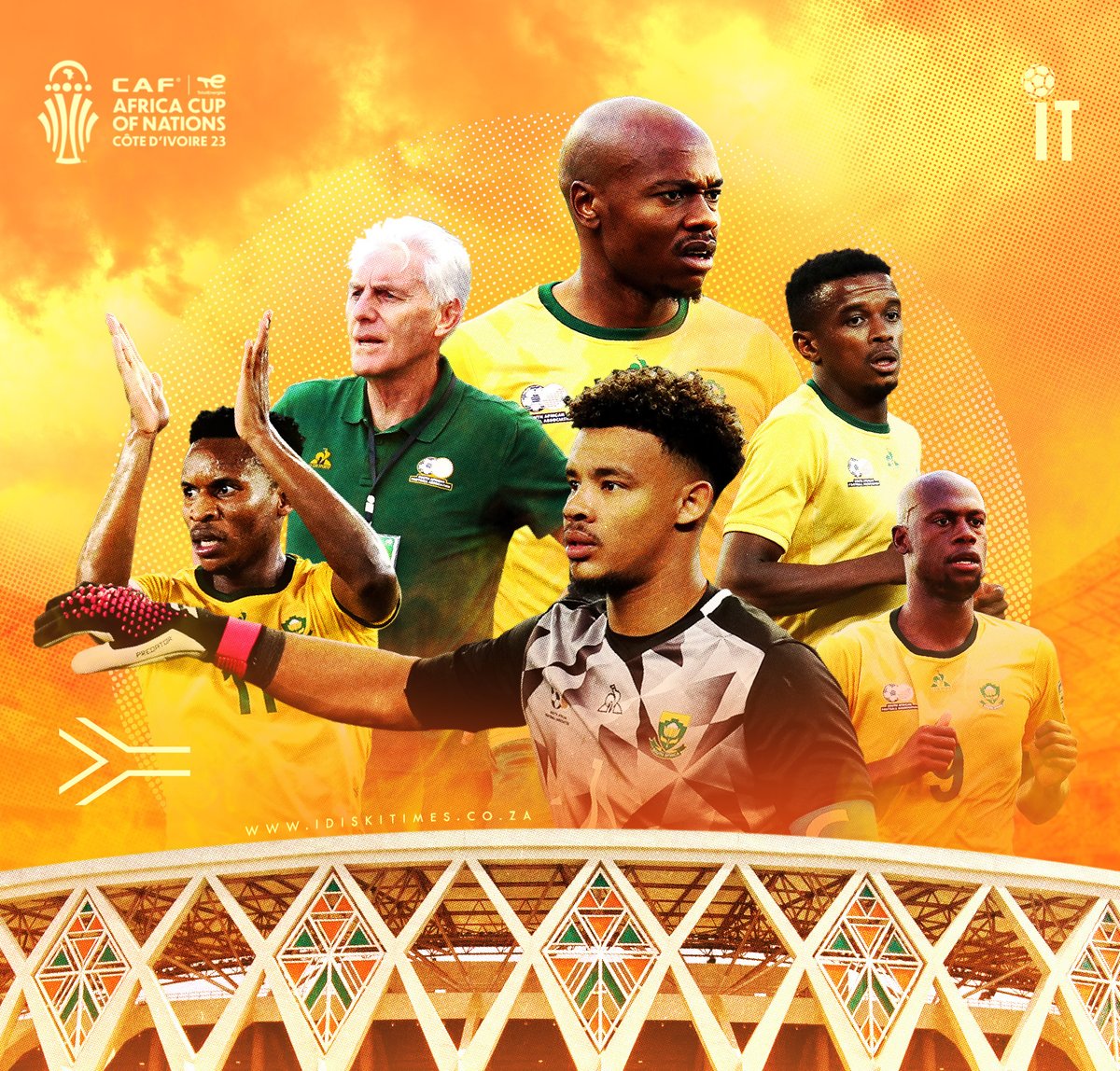 iDiskiTimes's tweet photo. 𝗠𝗔𝗧𝗖𝗛𝗗𝗔𝗬‼️

🇿🇦 South Africa 🆚 Tunisia 🇹🇳

⏱️ Kick off: 19:00
🏟️ Venue Stade Amadou Gon Coulibaly

𝗥𝗧 if you believe our boys WILL make the knockout stages. https://t.co/AyF2dMsw5R