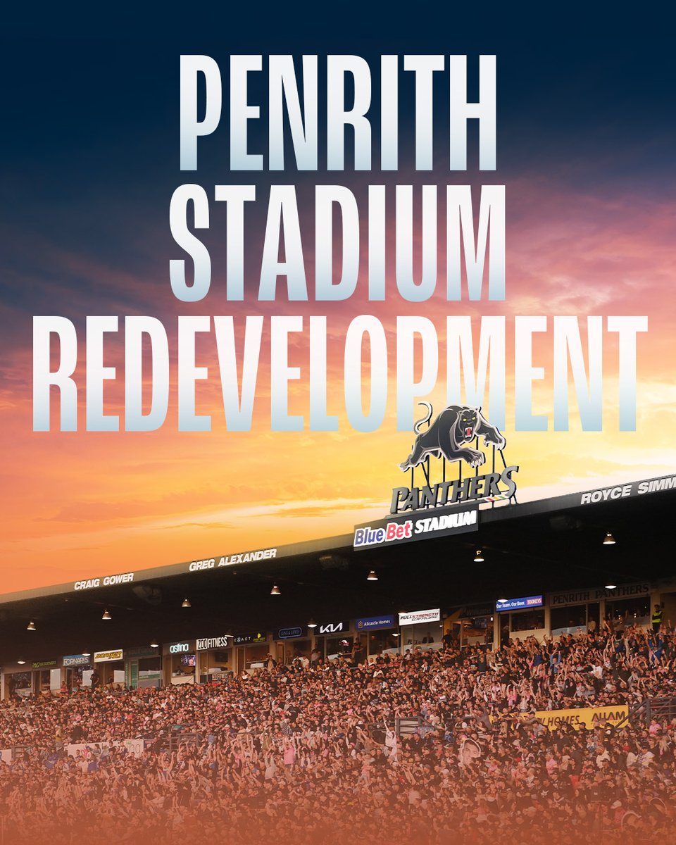PenrithPanthers's tweet photo. OFFICIAL 👀 The NSW Government has today unveiled plans for the new Penrith Stadium, reflecting feedback from over 3,000 fans, families and community members.

📝 https://t.co/vieesWP6Ea

#pantherpride 🐾 https://t.co/Gmyp5c5CLR
