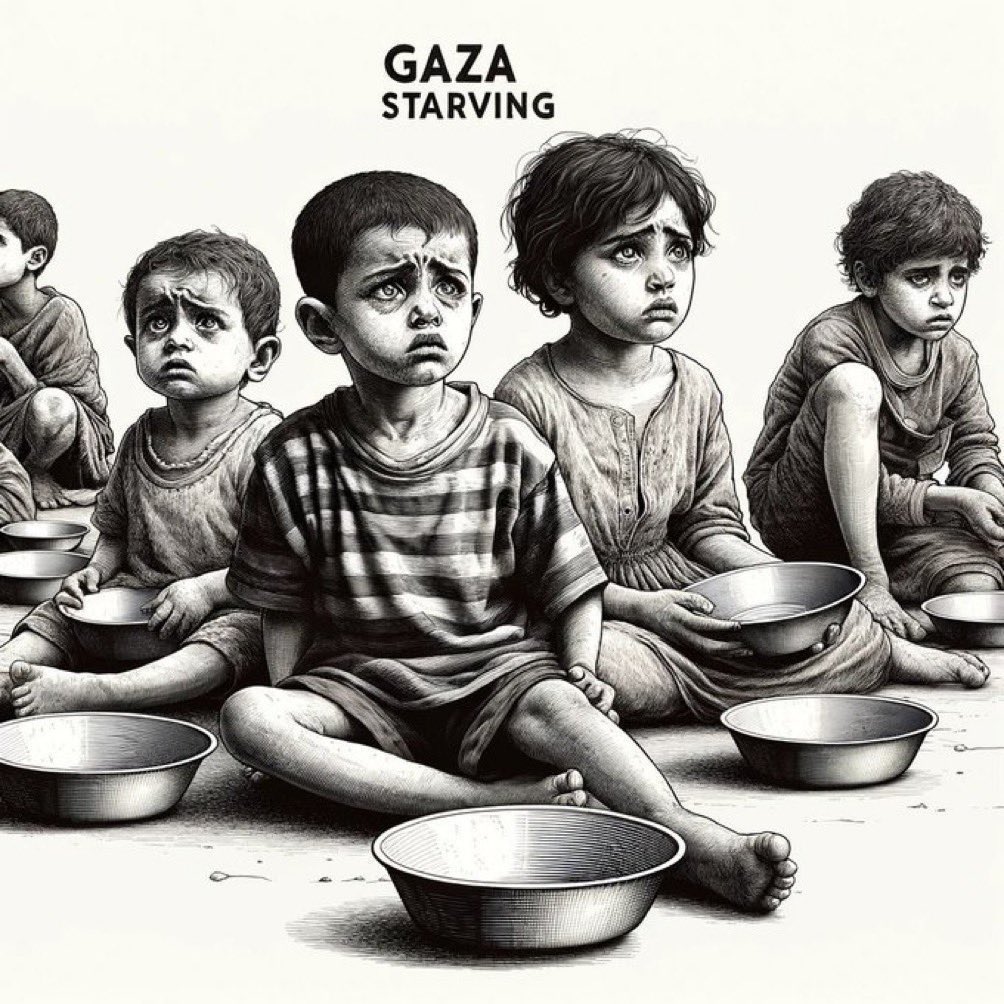 #GazaStarving Gazze’de ÇOÇUKLAR AÇLIKTAN ÖLÜYOR. Sadece ufak bir empati bile insanın gözünü dolduruyor. Daha ne kadar suç işlenebilir ve daha ne kadar kötü olabilir dedikçe daha fazlası olması çok acı.