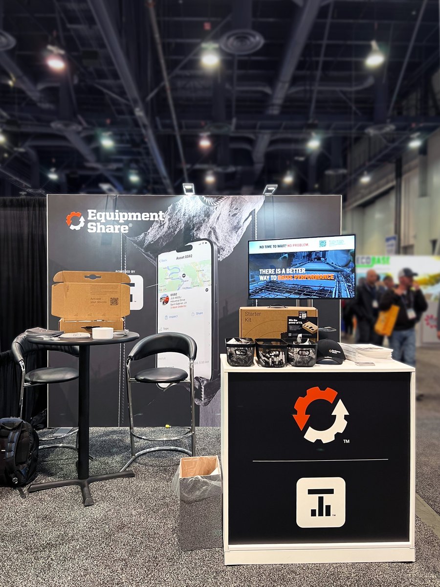 We’re here! Swing by <a href="/WorldofConcrete/">World of Concrete</a> booth N3372 to learn how EquipmentShare powered by T3 is #ABetterWayInConstruction. In a rush at the convention? Can’t get to Vegas? Book a virtual meeting instead: eqp.to/3SjRmO6

#WOC2024 #WOC50