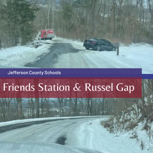 JCS remain closed Wednesday, 1/24/24 due to hazardous road conditions. Additional images available on our Facebook page. Many thanks to Officer Batts and Dr. Arnold for evaluating conditions firsthand and making decisions based on the safety of our students and staff.