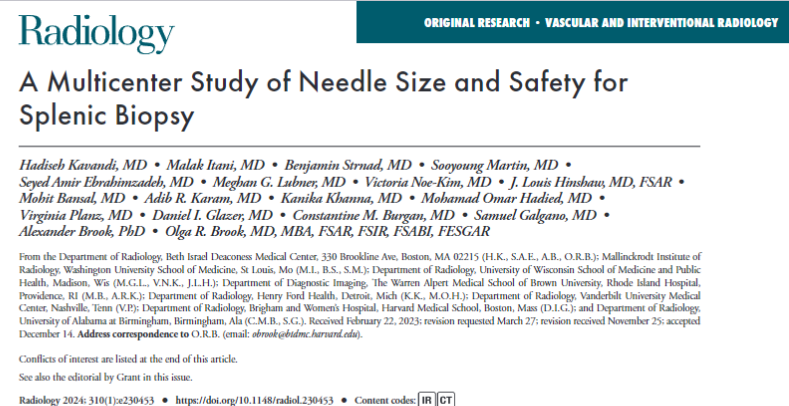 Malak Itani (@itanimalak) on Twitter photo #spleen #biopsy #safety just published in <a href="/radiology_rsna/">Radiology</a> thank you <a href="/olgabrook/">Olga R Brook, MD, FSAR, FSIR, FSABI, FESGAR</a> <a href="/hadiskavandi/">Hadiseh Kavandi, MD</a> <a href="/CsirEtc/">CSIR_ETC_SAR</a> for this great opportunity to contribute our experience from <a href="/MIRimaging/">WashUMedMIR</a> #spleen #biopsy #safety just published in <a href="/radiology_rsna/">Radiology</a> thank you <a href="/olgabrook/">Olga R Brook, MD, FSAR, FSIR, FSABI, FESGAR</a> <a href="/hadiskavandi/">Hadiseh Kavandi, MD</a> <a href="/CsirEtc/">CSIR_ETC_SAR</a> for this great opportunity to contribute our experience from <a href="/MIRimaging/">WashUMedMIR</a>