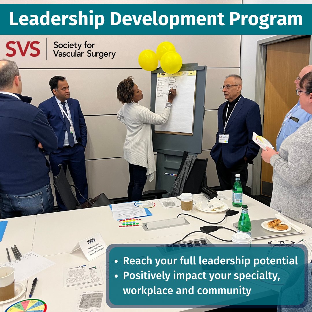 Register for the Cohort 5 of the SVS Leadership Development Program and unlock your full potential. Develop the necessary skills to identify and tackle real-life challenges facing vascular surgeons. vascular.org/vascular-speci…