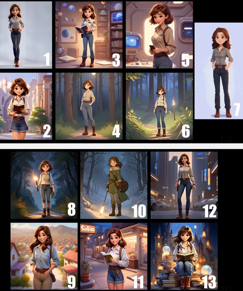 It's Real! 😳 <a href="/Scenario_gg/">Scenario</a> leading the way with LoRAs and Character Consistency! And I will keep studying this lovely platform, thanks a lot <a href="/emmanuel_2m/">Emm | scenario.com</a> <a href="/araminta_k/">Araminta</a> 🙏🏻 (And I only needed 8 images for training 😳)