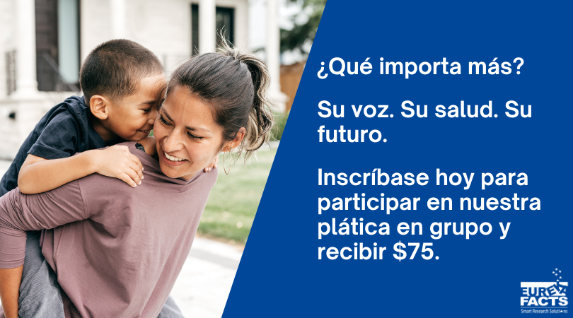 EurekaFactsLLC's tweet photo. Sea una voz que representa a su comunidad y ayúdenos a saber más sobre la atención médica que reciben las mujeres.

Si desea participar, inscríbase aquí:  https://t.co/gzC0Qx410p

Las sesiones de plática serán de 90 minutos  en línea o en persona. Las participantes recibirán $75. https://t.co/ULH29C6wQ3