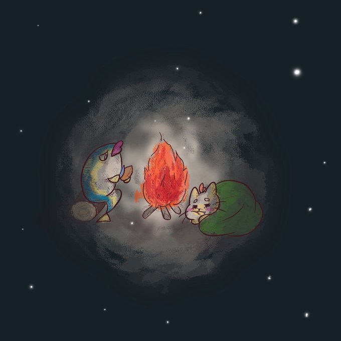 「campfire night sky」 illustration images(Latest)