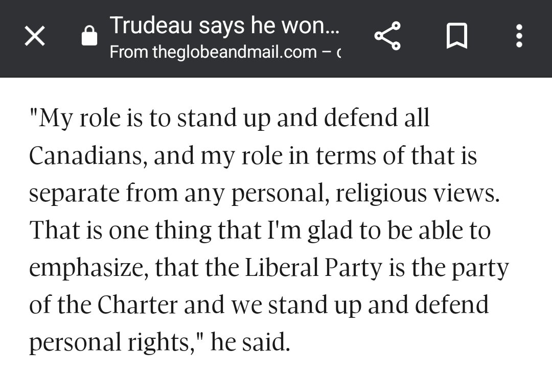 Justin Trudeau, May 21, 2014: '...the Liberal Party is the party of the Charter and we stand up and defend personal rights' Justin Trudeau, Jan. 23, 2024: Federal Court finds that his government's bank account freeze and protest bans unjustifiably violated the Charter