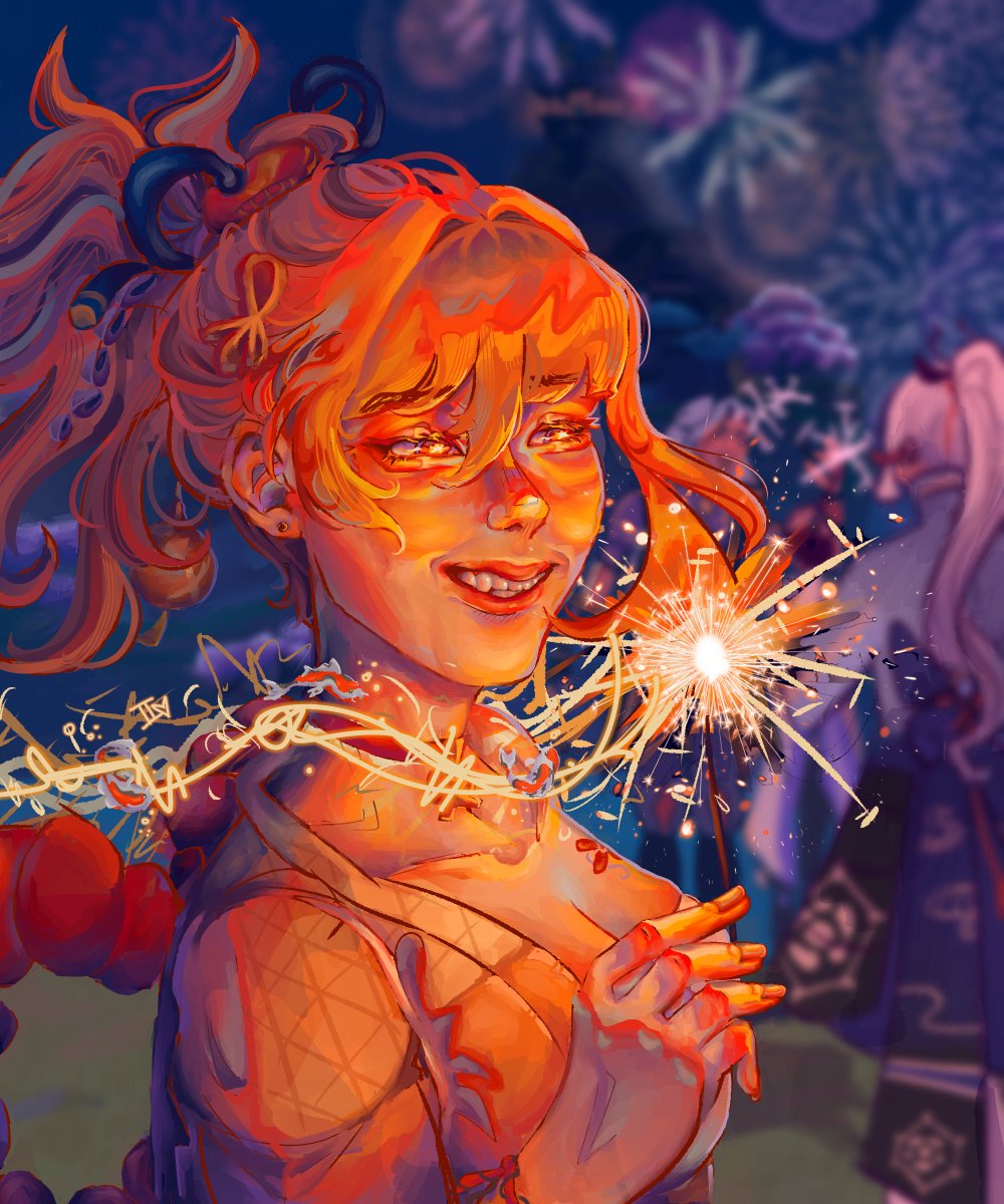 that fiery naganohara girl 🎇 #genshinimpact #yoimiya #fanartcontest