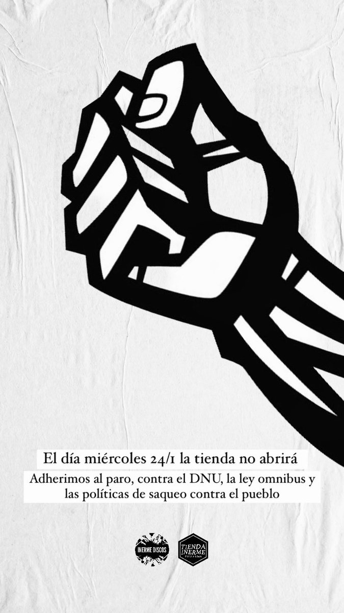 Nos vemos en la calle 
24/1 Paro Nacional!