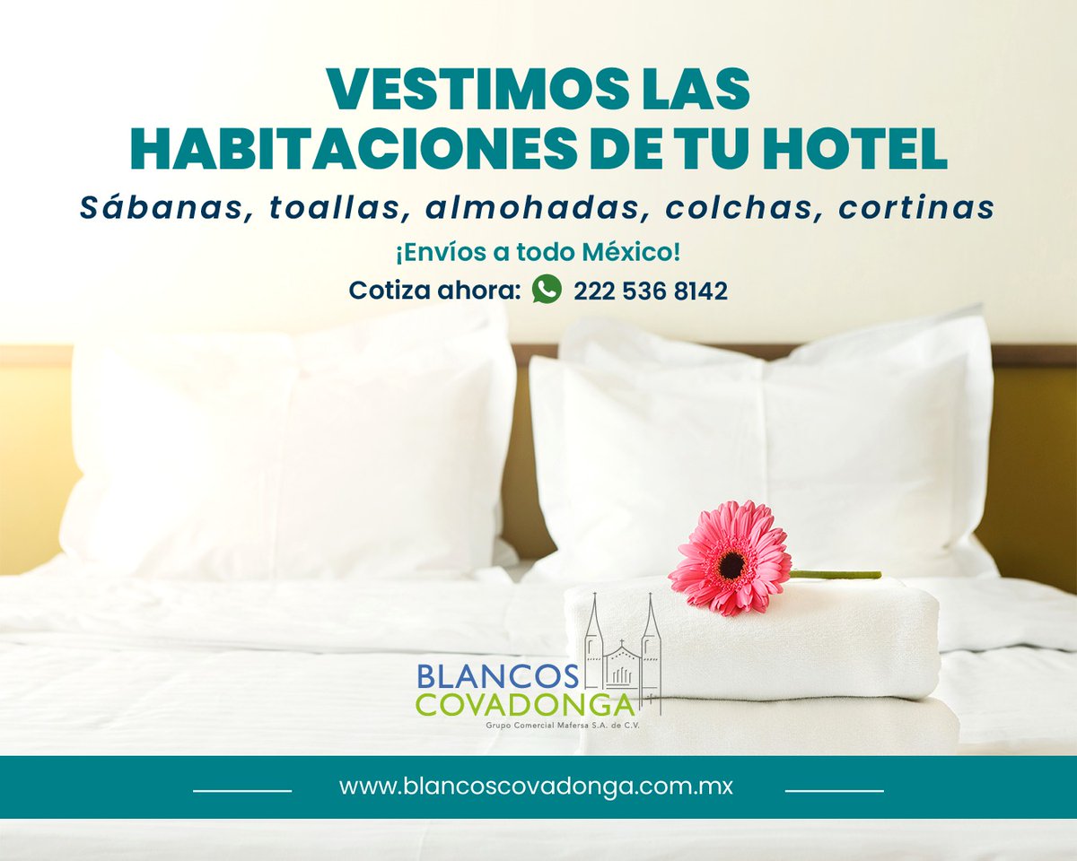 AsocHotelesCDMX's tweet image. Si requieres tapizar sillas o sillones, acércate a los expertos de #BlancosCovadonga, ellos te ayudarán a crear el espacio perfecto en cada una de las habitaciones de tu #Hotel.
👉blancoscovadonga.com.mx/index.html
#SoyCiudadDeMéxico #HotelesCDMX #ProveeduríaAHCM #Contactanos