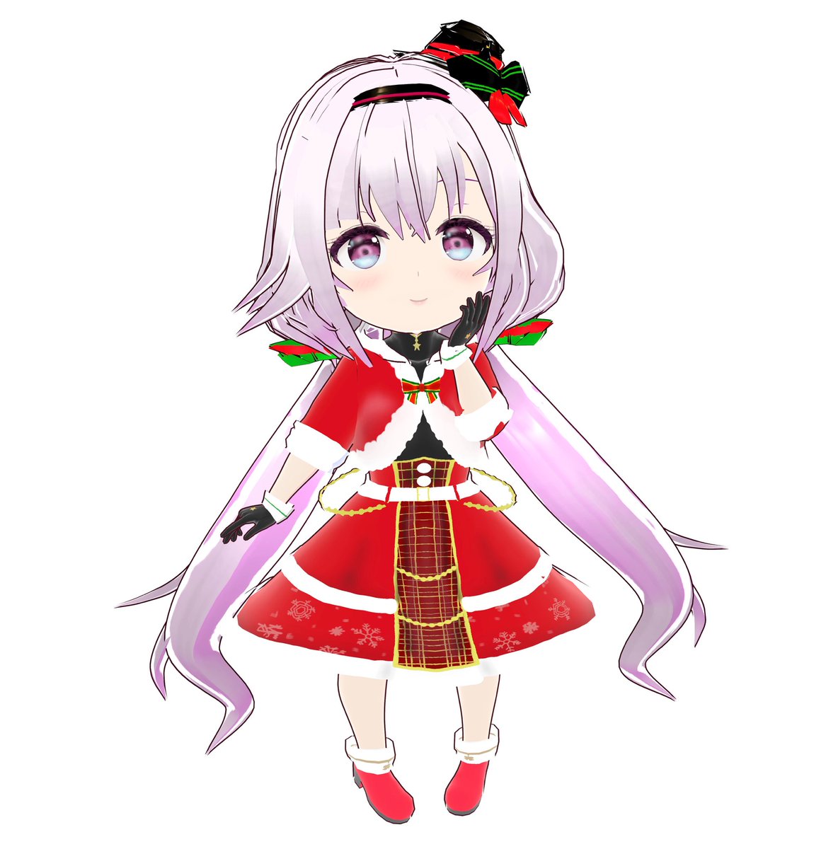 1girl solo low twintails twintails chibi purple eyes gloves  illustration images