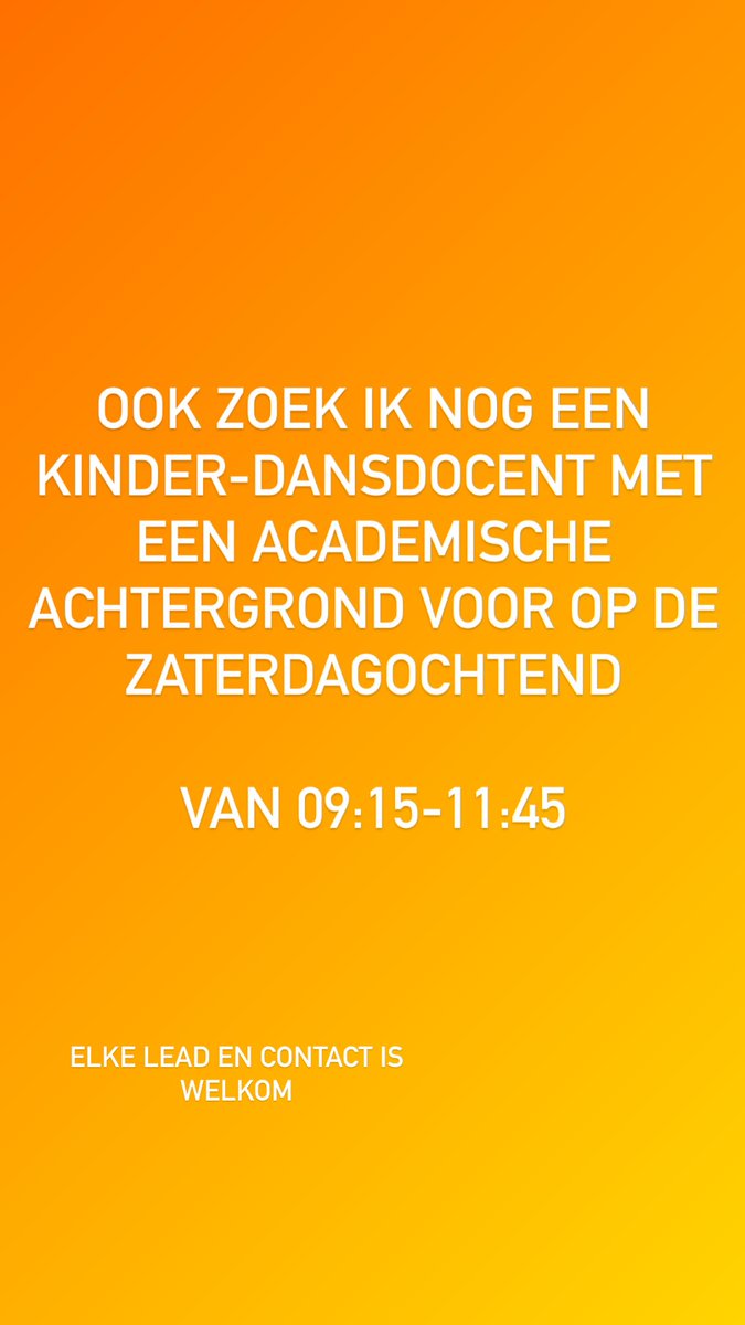 Of liever docent van de leukste kids op het gezelligste moment van de week!