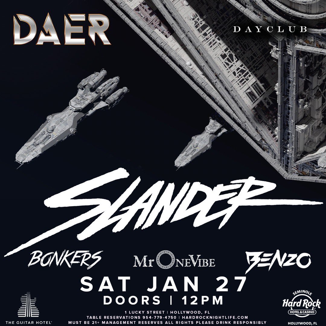 SUPPORTING @SlanderOfficial THIS SATURDAY⚡️ @DAERSouthFL ✨