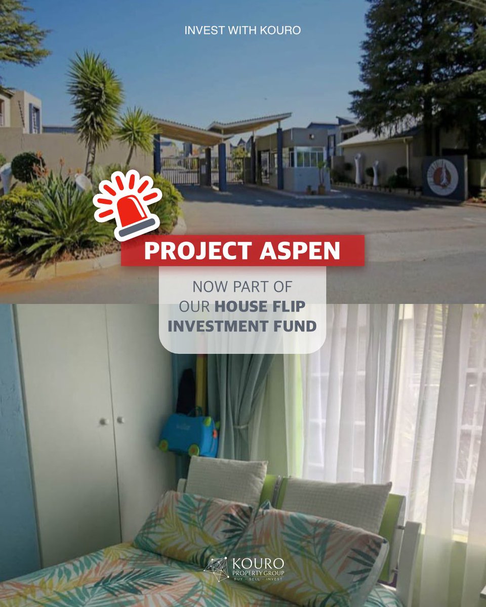 KouroProperty's tweet photo. Attention! 🚨🚨
Our New house flip project acquired in Aspen Creek in Benoni is New to our Houseflip Investment Profile.
We will be transforming this townhouse into a masterpiece! 😍
Stay tuned for further updates 🤩
#kouro #new #propertyflip #investment #kouropropertygroup https://t.co/zR9qHqQ9Ms