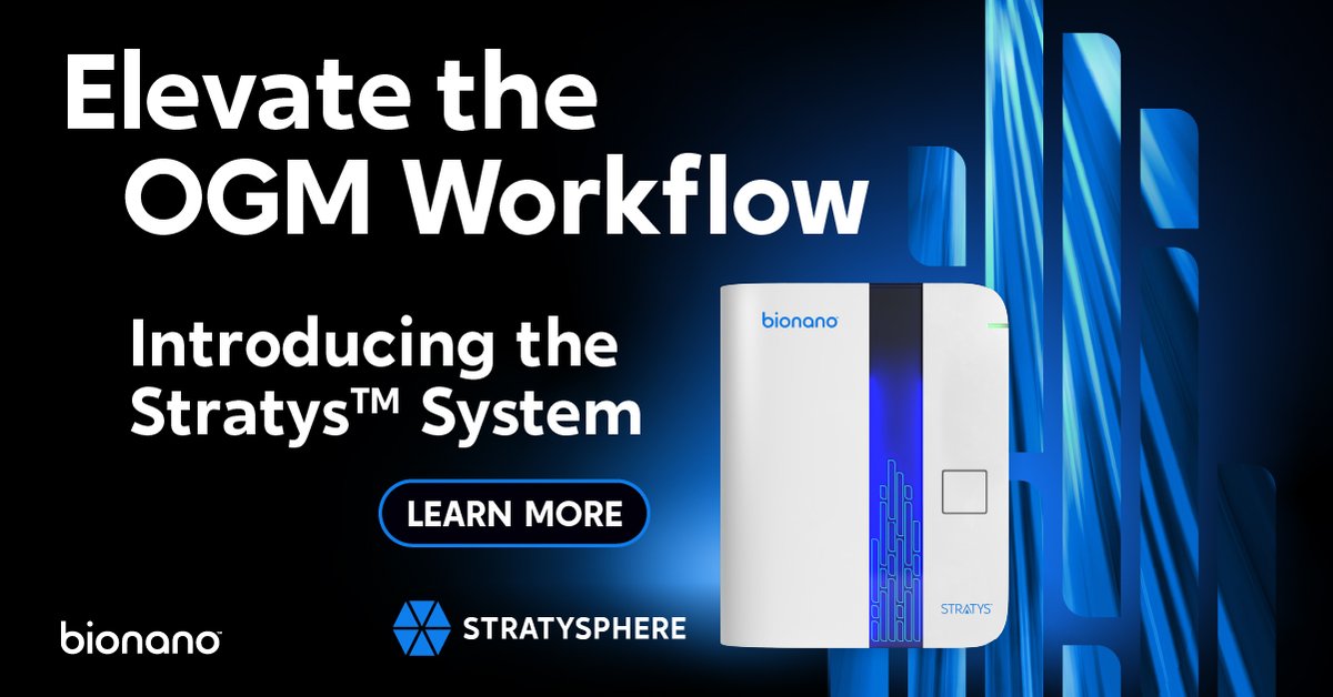 RachelSteinbe12's tweet photo. Say HELLO to Stratys™ by Bionano for structural variant detection at scale.  #Stratys #GenomeAnalysis #Stratysphere #StratysReveal
#BionanoSymposium2024 #ElevateWithStratys #AscendToTheStratysphere #StratysLaunch

https://t.co/bFHEgT8IcO https://t.co/yfqnFk2BU5