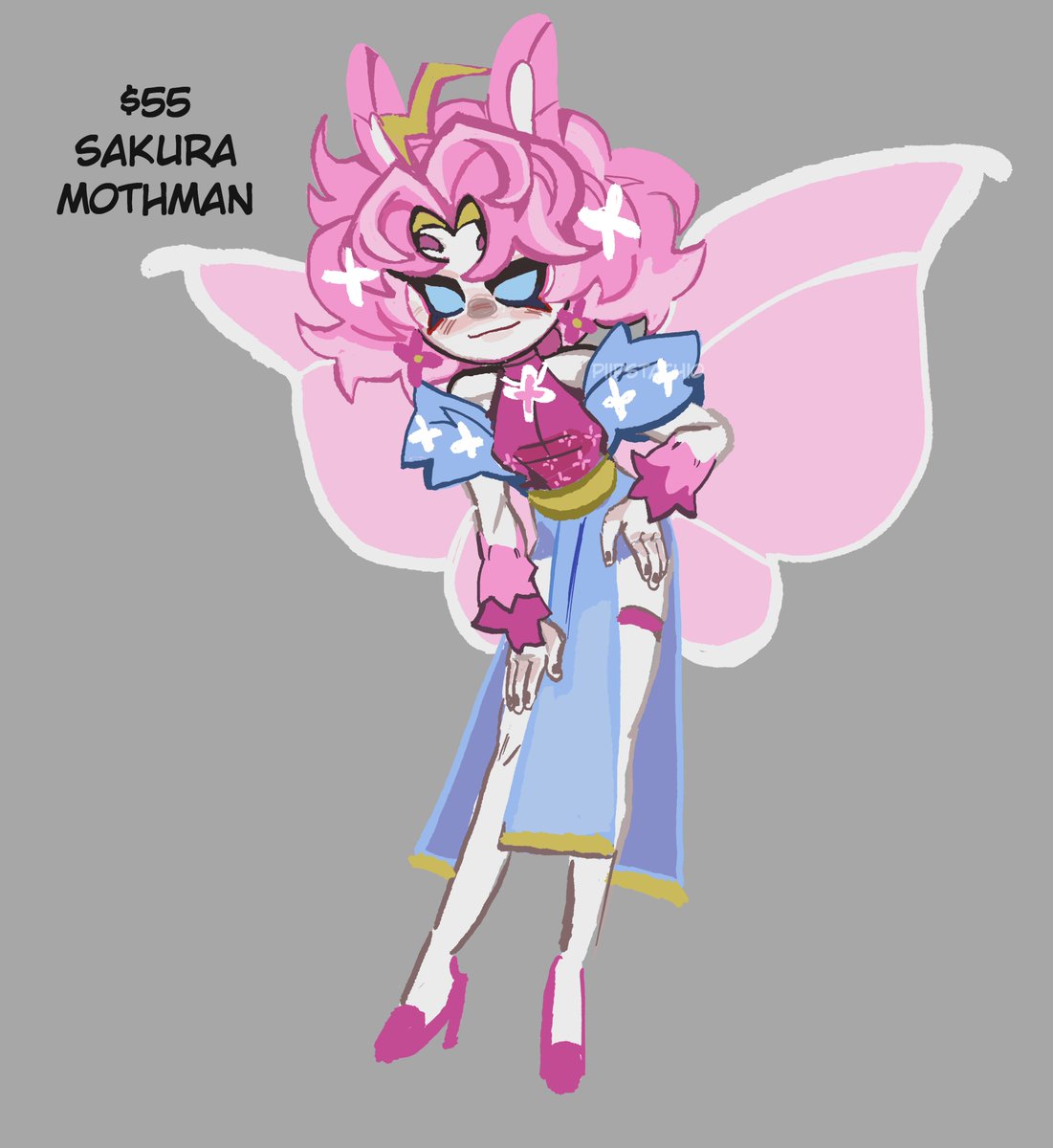 「Sakura mothman chibi now up as an adopt/」|LUCI @ DnD Brainrotのイラスト