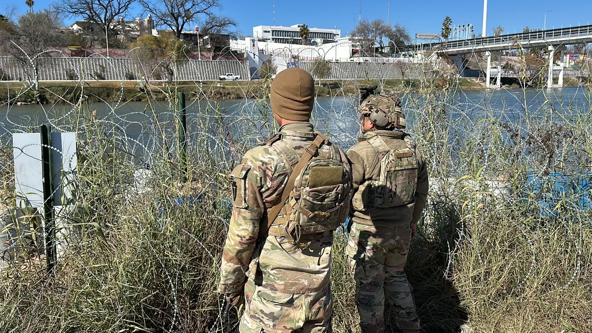 GregAbbott_TX's tweet image. The Texas National Guard continues to hold the line in Eagle Pass.
Texas will not back down from our efforts to secure the border in Biden’s absence.