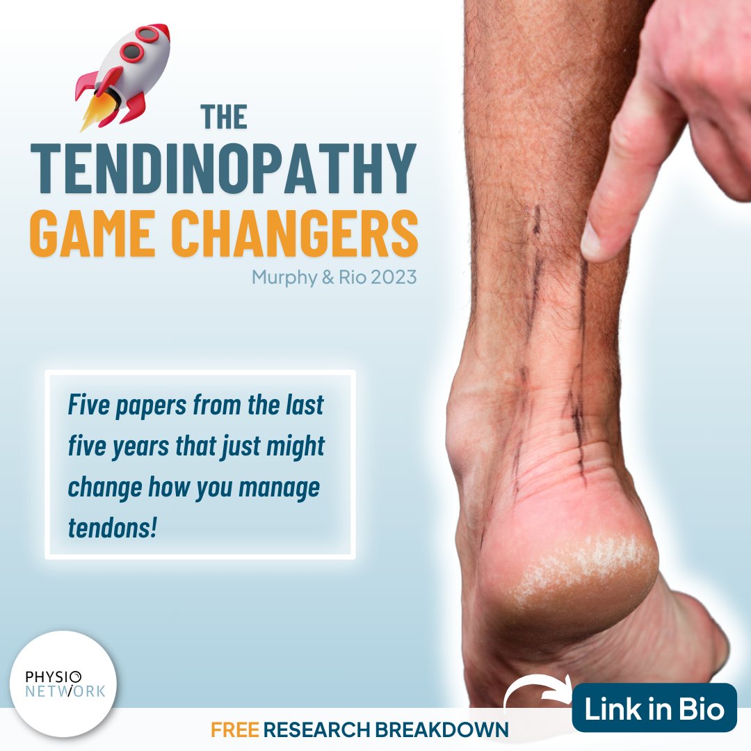 📚 The 2023 editorial by Myles Murphy and Ebonie Rio breaks down 5 papers that may change how you manage tendon pain.
⁠
📲 We got expert <a href="/AdamLoiacono/">Adam Loiacono, PT, DPT, CSCS</a> to review this paper for you⁠!⁠

💯 Learn the results of these papers for FREE!
⁠
🔗 physio.network/tendinopathy-g…
