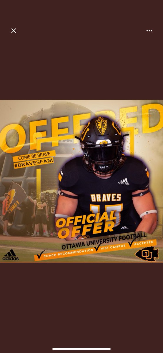 Blessed to have received an offer from <a href="/OttawaBravesFB/">Ottawa Braves Football</a> and <a href="/CoachRSchaaf/">Reese Schaaf</a> 
<a href="/Moline_Football/">Moline Football</a> <a href="/CoachMorrissey7/">Mike Morrissey</a>